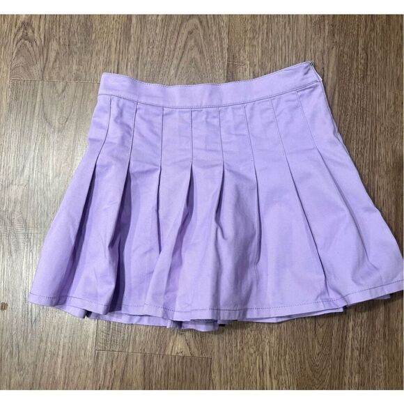 Mambo Jeans Lilac purple High Waisted Pleated Tennis Mini Skirt size S - Picture 1 of 5